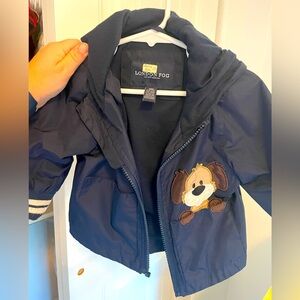 London Fog 12-month old Navy Windbreaker Jacket with Hood